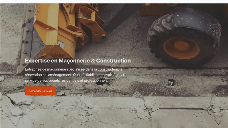 Capture d'écran site artisan