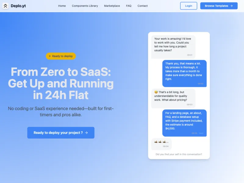 Capture d'écran principale de Deplo.yt